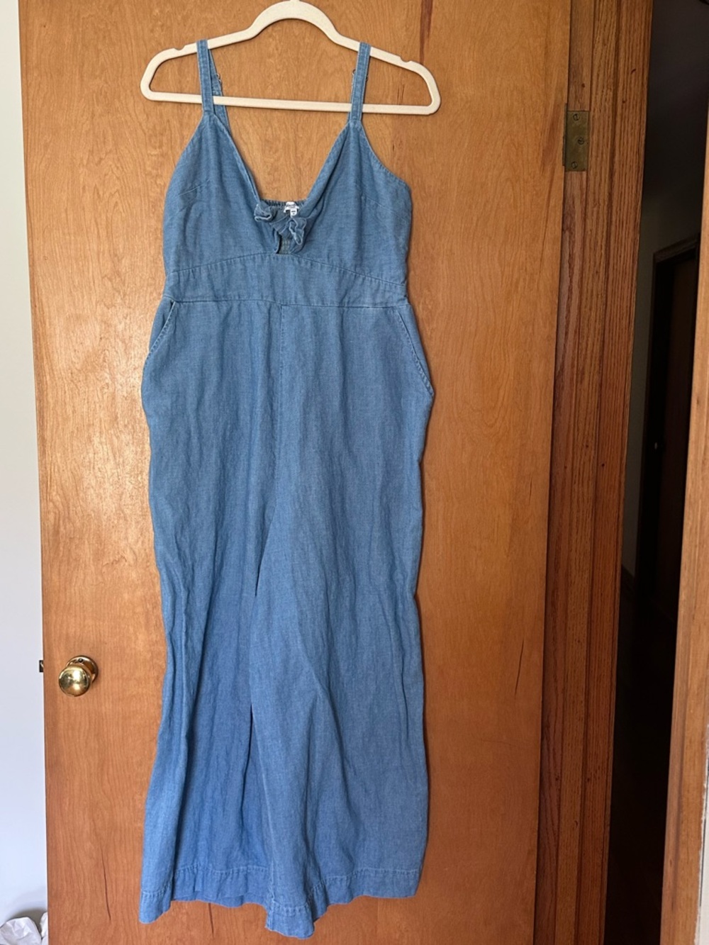 Splendid Light Blue Denim Jumper with Tie Front
